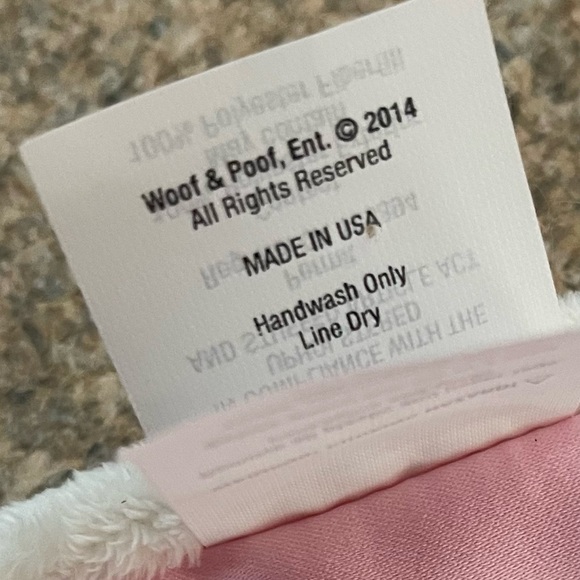 Woof & Poof SNUGGLE BUDDY SMALL PINK DOLL HEAD BLANKIE - Picture 4 of 5